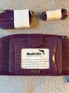WalletBe Crossbody Cell Phone Wallet Purse With Wristlet